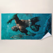 ジャスティスリーグ#10アクアマン溺死地球変異 ビーチタオル (正面)