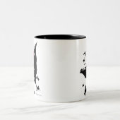 ジャスティスリーグ | Batman in Cloud of Aterts ポップ・アートの Art ツートーンマグカップ (中央)