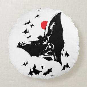 ジャスティスリーグ   Batman in Cloud of Aterts ポップ・アートの Art ラウンドクッション
