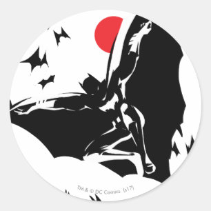 ジャスティスリーグ   Batman in Cloud of Aterts ポップ・アートの Art ラウンドシール