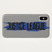 ジャスティスリーグ | Blue Stroke Justice Leagueロゴ Case-Mate iPhoneケース (裏面(横))