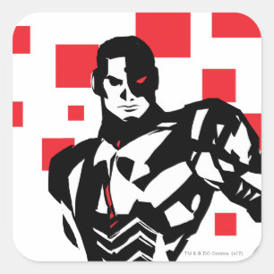 ジャスティスリーグ Cyborg Digital Noir ポップ・アートの Art スクエアシール