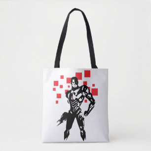 ジャスティスリーグ Cyborg Digital Noir ポップ・アートの Art トートバッグ