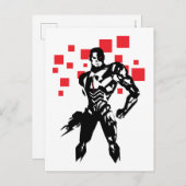ジャスティスリーグ | Cyborg Digital Noir ポップ・アートの Art ポストカード (正面/裏面)