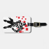 ジャスティスリーグ | Cyborg Digital Noir ポップ・アートの Art ラゲッジタグ (正面横)