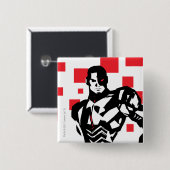 ジャスティスリーグ | Cyborg Digital Noir ポップ・アートの Art 缶バッジ (正面&裏面)