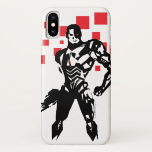 ジャスティスリーグ Cyborg Digital Noir ポップ・アートの Art iPhone X ケース