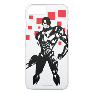 ジャスティスリーグ Cyborg Digital Noir ポップ・アートの Art iPhone 8 Plus/7 Plusケース