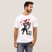 ジャスティスリーグ | Cyborg Digital Noir ポップ・アートの Art Tシャツ (正面フル)