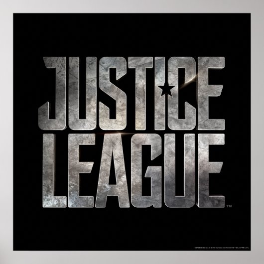ジャスティスリーグ | Justice Leagueメタリックロゴ ポスター (正面)