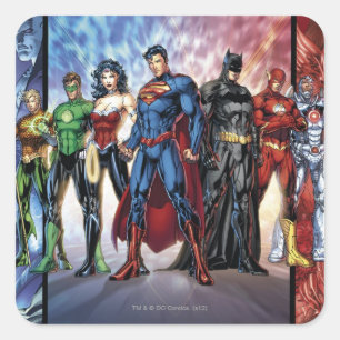 ジャスティスリーグ New 52 Justice League Line Up スクエアシール