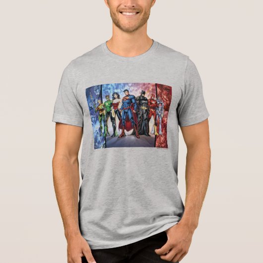 ジャスティスリーグ | New 52 Justice League Line Up トライブレンドＴシャツ (正面)