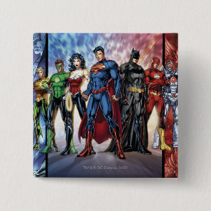 ジャスティスリーグ   New 52 Justice League Line Up 缶バッジ