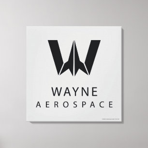 ジャスティスリーグ Wayne Aerospaceロゴ キャンバスプリント