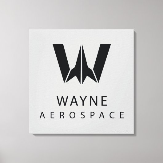 ジャスティスリーグ | Wayne Aerospaceロゴ キャンバスプリント (正面)
