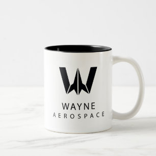 ジャスティスリーグ Wayne Aerospaceロゴ ツートーンマグカップ