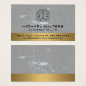 ジャスティスロゴ |大理石と金ゴールドの背景 (正面&裏面)