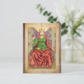 ジャスティス専攻のアルカナタロットカーはかりで測ド ポストカード (スタンド正面)