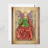 ジャスティス専攻のアルカナタロットカーはかりで測ド ポストカード (正面/裏面)