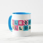 ジャスティス疑問に思リーグウーマン"Sleigh All Day" マグカップ (正面左)