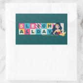 ジャスティス疑問に思リーグウーマン"Sleigh All Day" 長方形シール (バッグ)