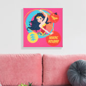 ジャスティス疑問に思リー女子ホリデーボーブル キャンバスプリント (インサイチュ (リビング))