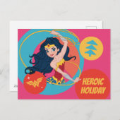 ジャスティス疑問に思リー女子ホリデーボーブル シーズンポストカード (正面/裏面)