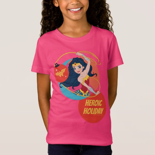 ジャスティス疑問に思リー女子ホリデーボーブル Tシャツ (正面)