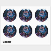 ジャスティス疑問に思リ#12女人と男性すごいキス ラウンドシール (シート)