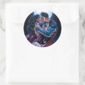 ジャスティス疑問に思リ#12女人と男性すごいキス ラウンドシール (バッグ)