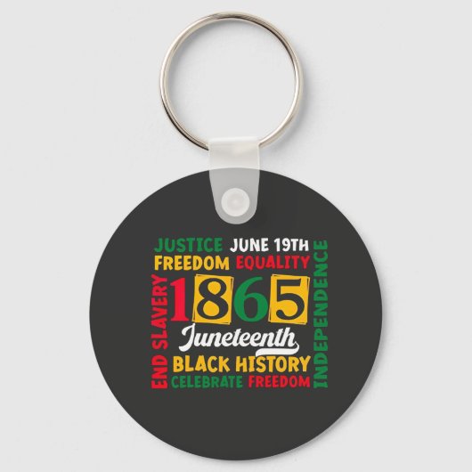 ジャスティス6月19日自由平等1865 キーホルダー (正面)