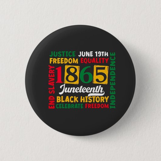 ジャスティス6月19日自由平等1865 缶バッジ (正面)
