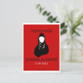 ジャスティス・フォー・シャイマ・アラワディ ポストカード (スタンド正面)