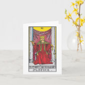 ジャスティス – ライダーウェイトスミスのタロットカード カード (黄色い花)