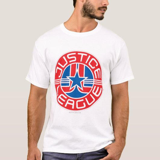 ジャスティス・リーグのロゴ Tシャツ (正面)