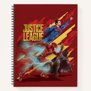 ジャスティス・リーグ   すごい man、Flash、およびBatmanバッジ ノートブック