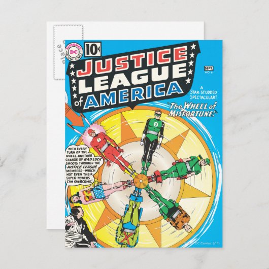 ジャスティス・リーグ・オブ・アメリカ問題#6 - 9月 ポストカード (正面/裏面)