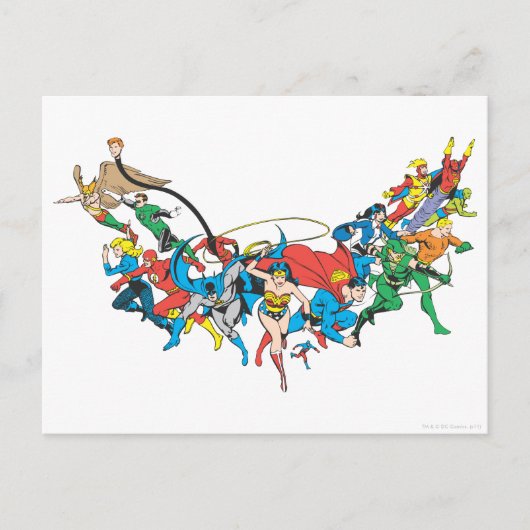 ジャスティス・リーグ・オブ・アメリカ・グループ2 ポストカード (正面)