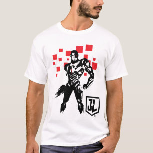 ジャスティス・リーグ サイボーグデジタルノワールポップアート Tシャツ