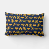 ジャスティス・リーグ |スタイル化されたチームシンボルのラインアップ ランバークッション (裏面)