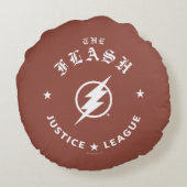 ジャスティス・リーグ |フラッシュレトロ稲妻のエンブレム ラウンドクッション (裏面)