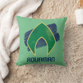 ジャスティス・リーグ |ブラシとハーフトーンアクアマンの記号 クッション (ブランケット)