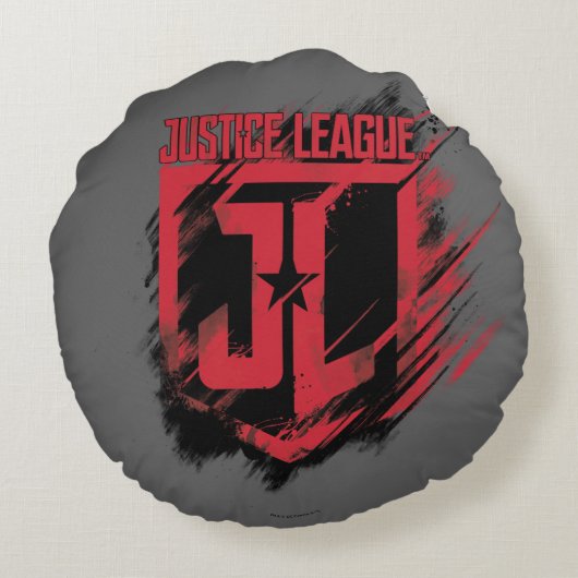 ジャスティス・リーグ |ブラシ仕絵を描様JLシールド ラウンドクッション (裏面)