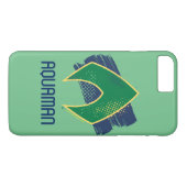 ジャスティス・リーグ | ブラシ＆ハルフトーン アクアマン シンボル Case-Mate iPhoneケース (裏面(横))