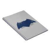 ジャスティス・リーグ | ブラシ＆ハーフトーン バットマン シンボル ノートブック (右側)