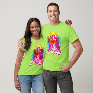 ジャスティス・リーグ レトロ・グループ & ロゴ・ポップ・アート Tシャツ