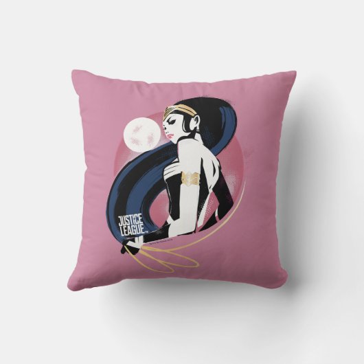 ジャスティス・リーグ |疑問に思女性プロフィールアポップ・アートのート クッション (裏面)