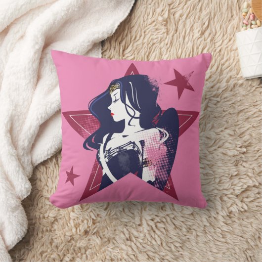 ジャスティス・リーグ |疑問に思女性&スターズアポップ・アートのート クッション (ブランケット)