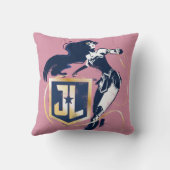 ジャスティス・リーグ |疑問に思女性& JLアイコンアポップ・アートのート クッション (裏面)
