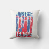 ジャスティス・リーグ |青と赤のグループアーポップ・アートのト クッション (裏面)
